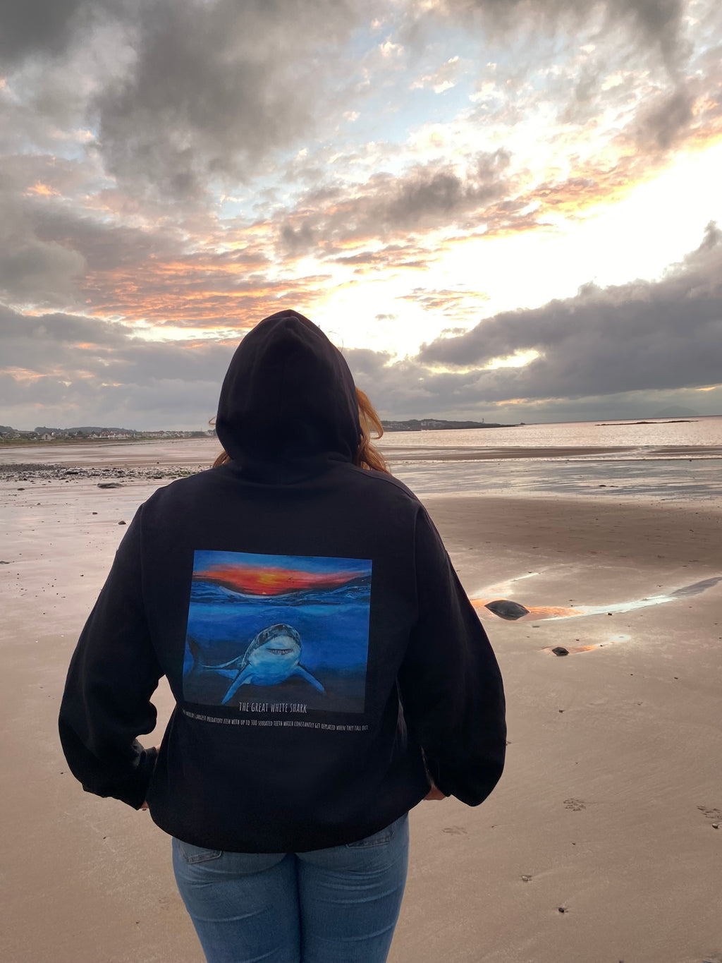 Great white shark hoodie