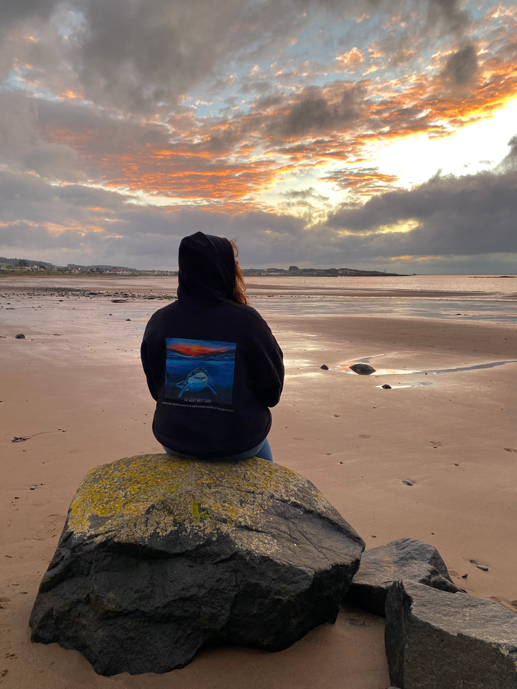 Great white shark hoodie