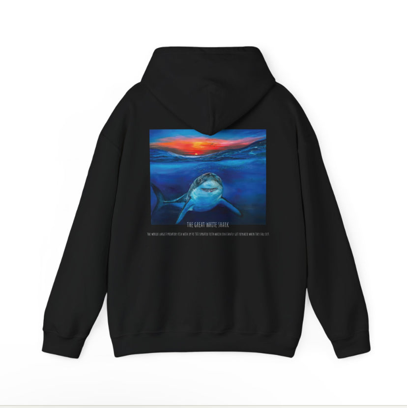 Great white shark hoodie