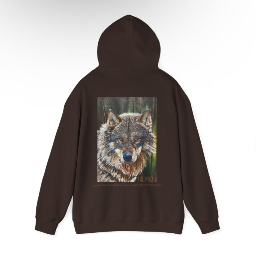 Wolf in the woodlands Hooded Sweatshirt