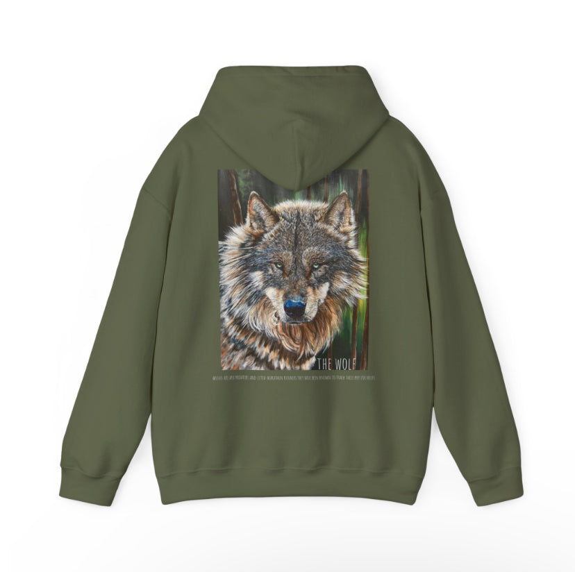 Wolf in the woodlands Hooded Sweatshirt